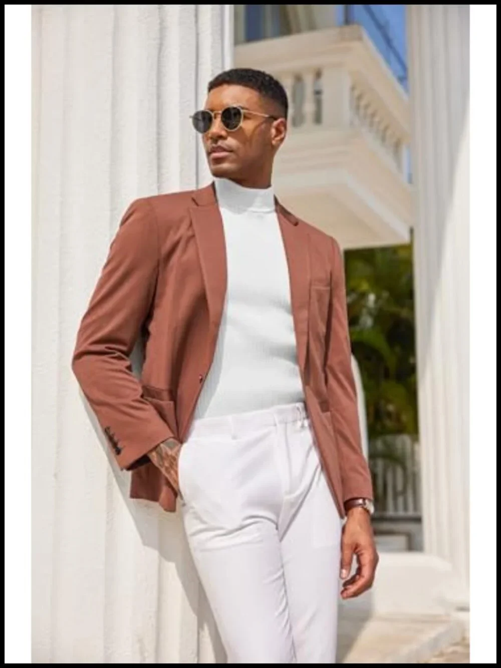 Men's Mock Turtleneck Short Sleeve Knit Pullover Sweater Ribbed Hem Casual